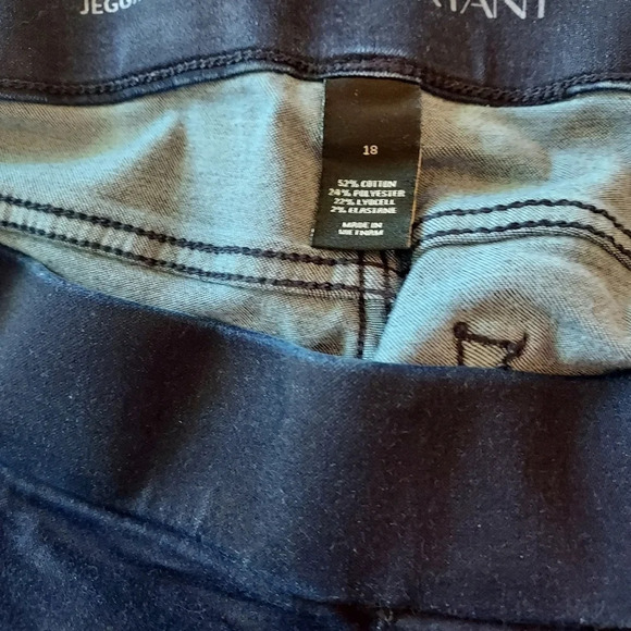 Lane Bryant High-Rise Sateen Pull-On Jegging - Dark Rinse Wash Size 18 - Picture 8 of 9